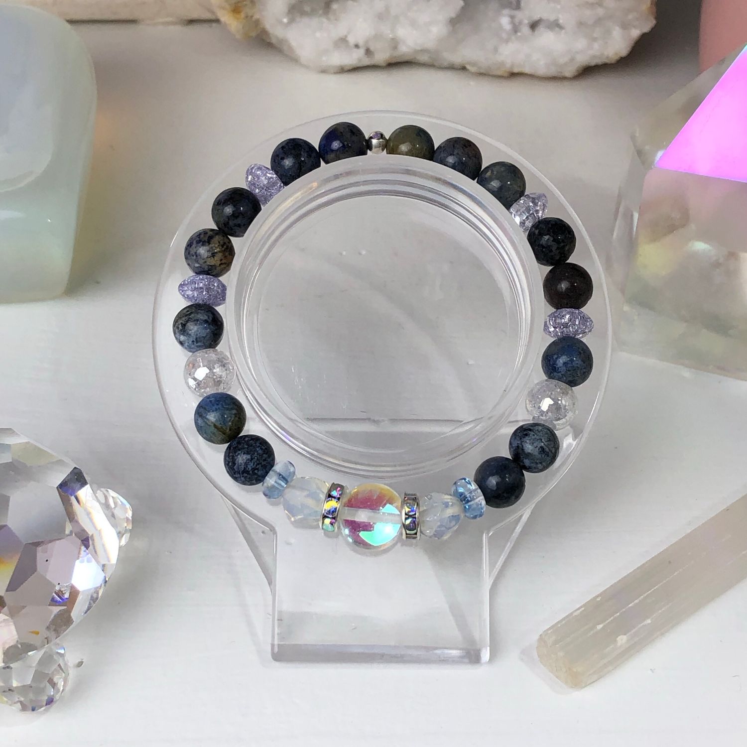 DUMORTIERITE - Crystal Therapy Bracelet - Stretch 7.5”