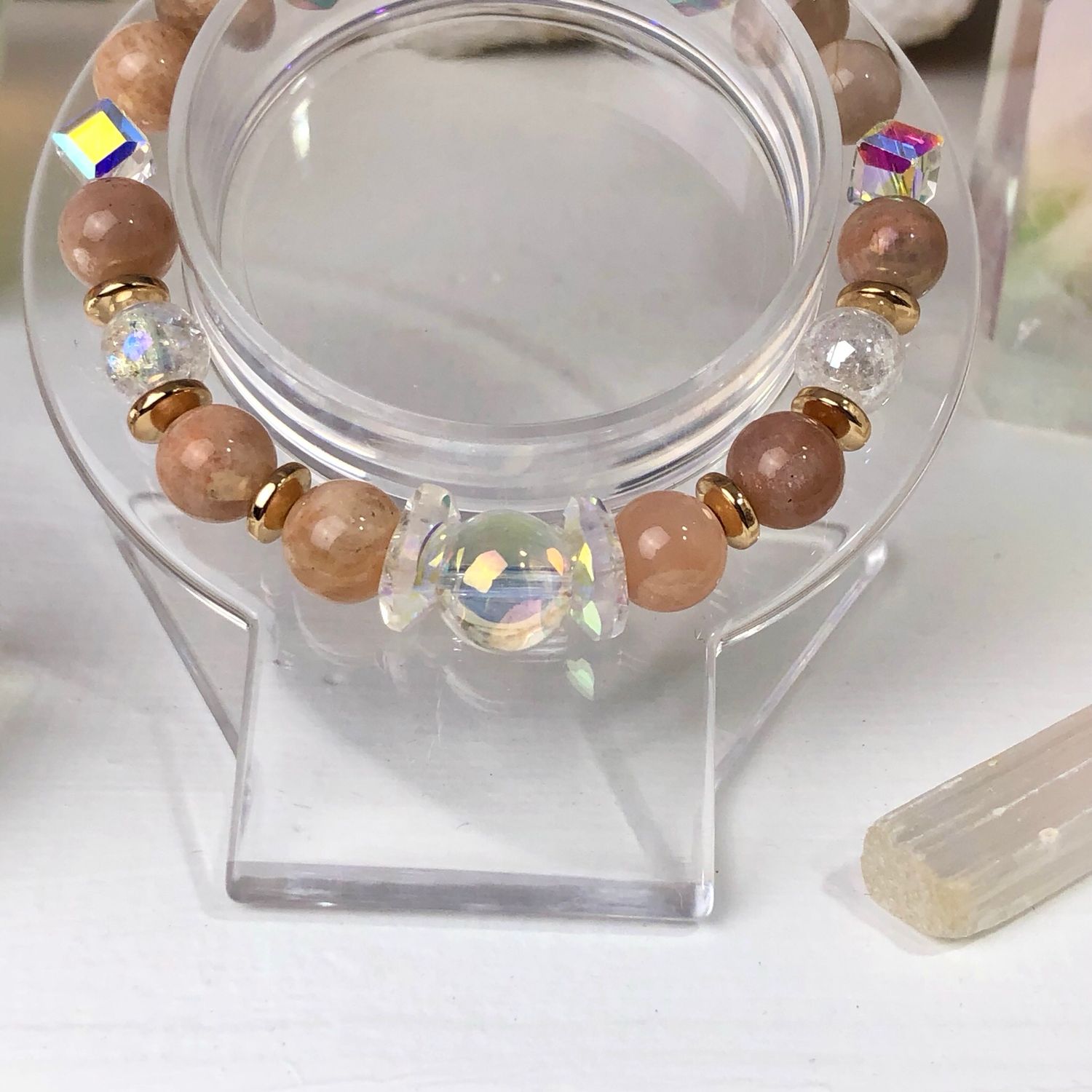 SUNSTONE - Crystal Therapy Bracelet - 7.5”