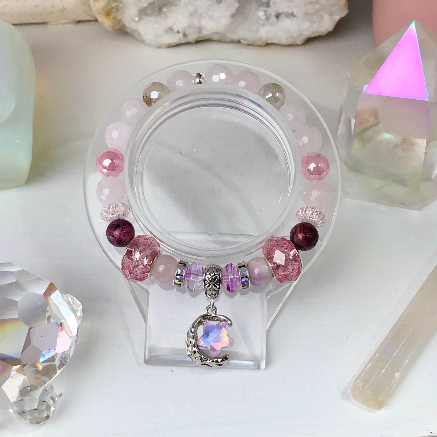 SELF LOVE - Crystal Therapy Bracelet - Stretch 7.5”