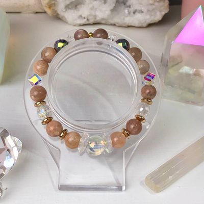 SUNSTONE - Crystal Therapy Bracelet - 7.5” SUNSTONE - Crystal Therapy Bracelet - 7.5”