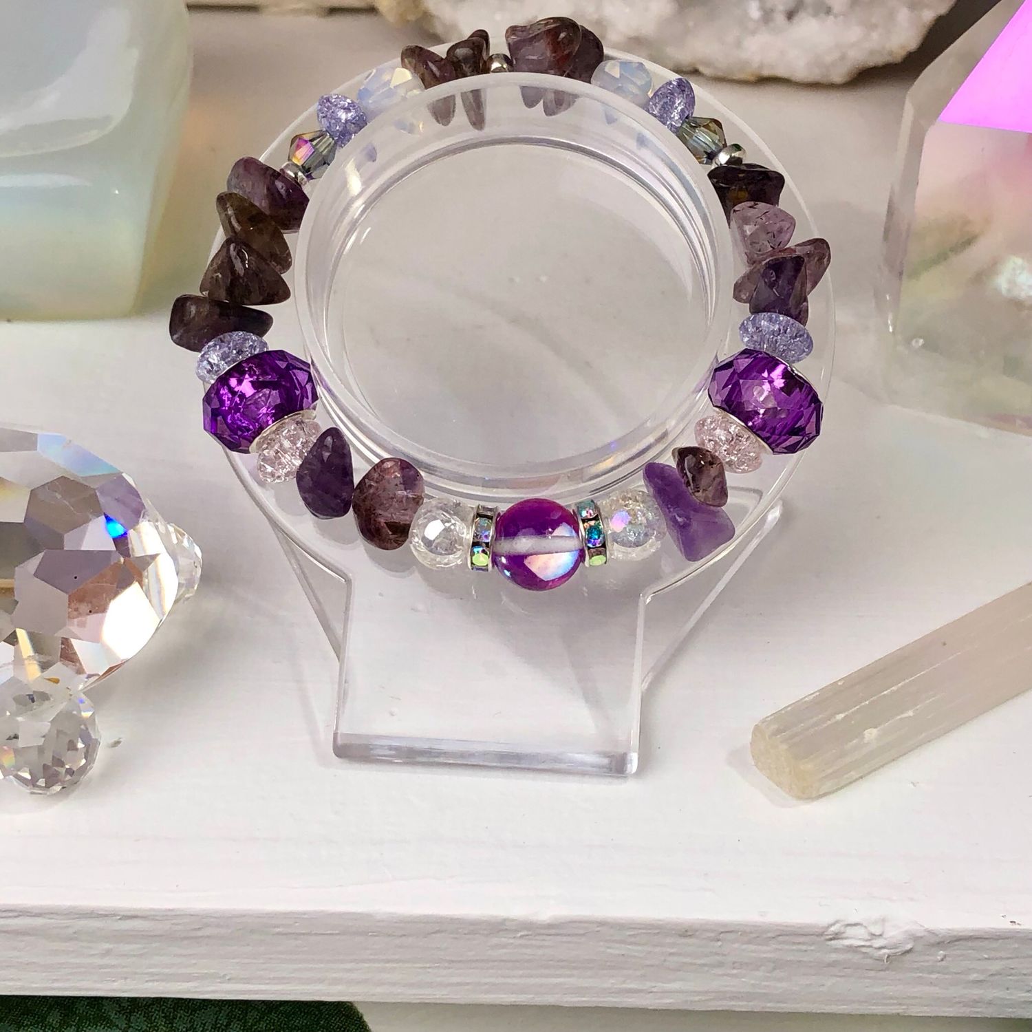 SUPER SEVEN MELODY - Crystal Therapy Bracelet - Stretch 7.5”