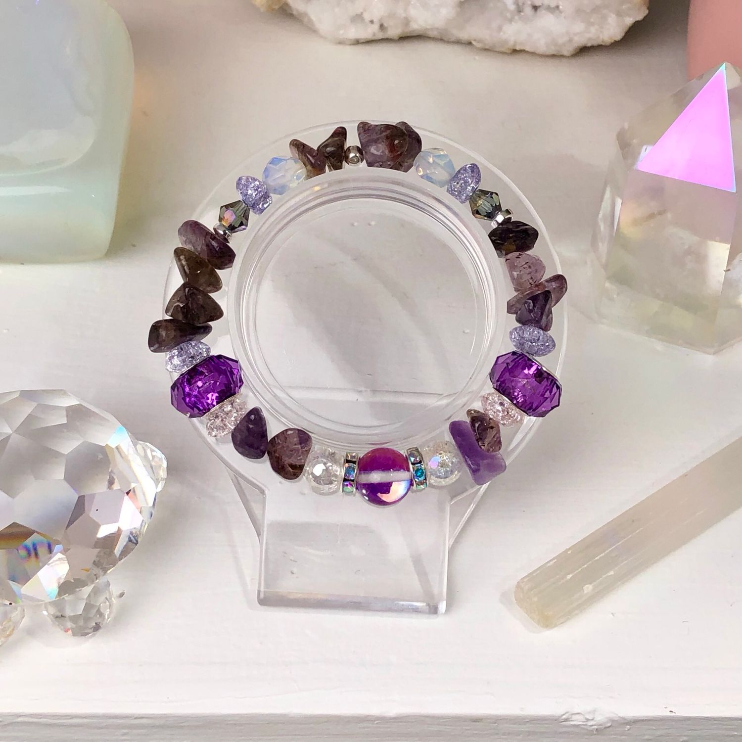 SUPER SEVEN MELODY - Crystal Therapy Bracelet - Stretch 7.5”