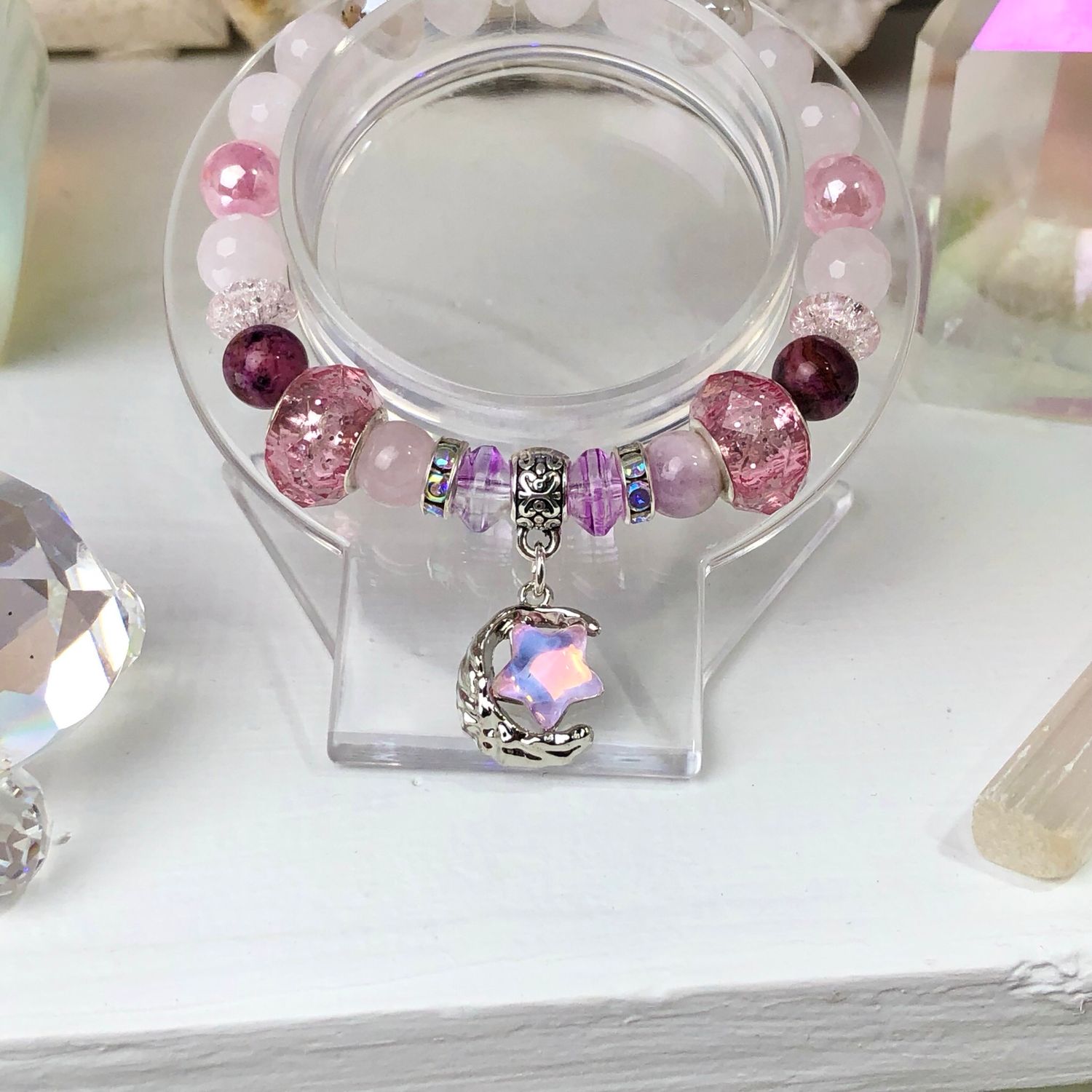 SELF LOVE - Crystal Therapy Bracelet - Stretch 7.5”