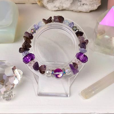 SUPER SEVEN MELODY - Crystal Therapy Bracelet - Stretch 7.5” SUPER SEVEN MELODY - Crystal Therapy Bracelet - Stretch 7.5”