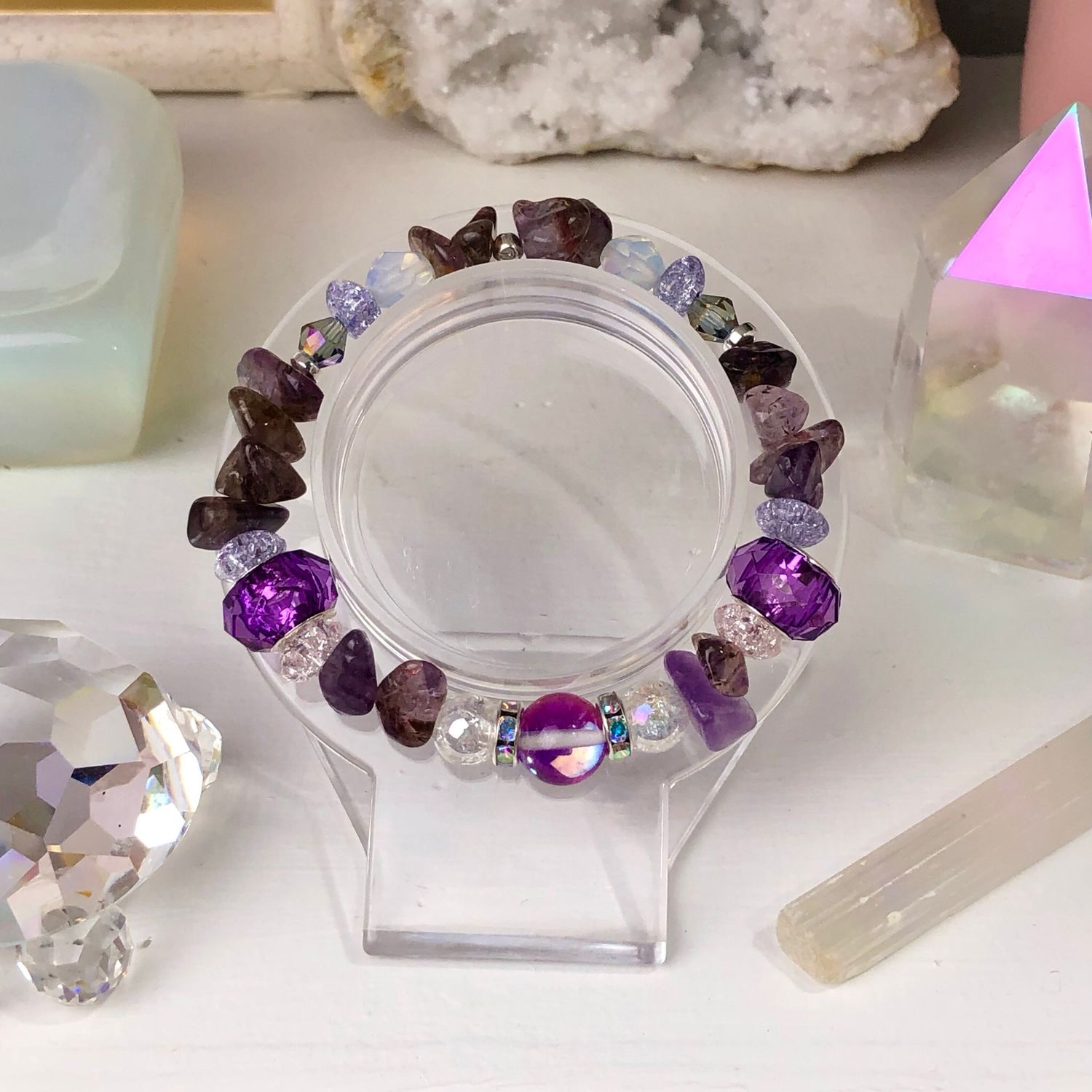 SUPER SEVEN MELODY - Crystal Therapy Bracelet - Stretch 7.5”