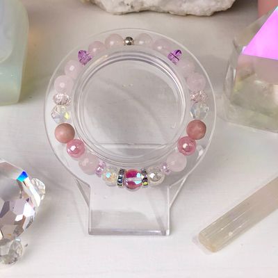 SELF LOVE - Crystal Therapy Bracelet - Stretch 7.5”