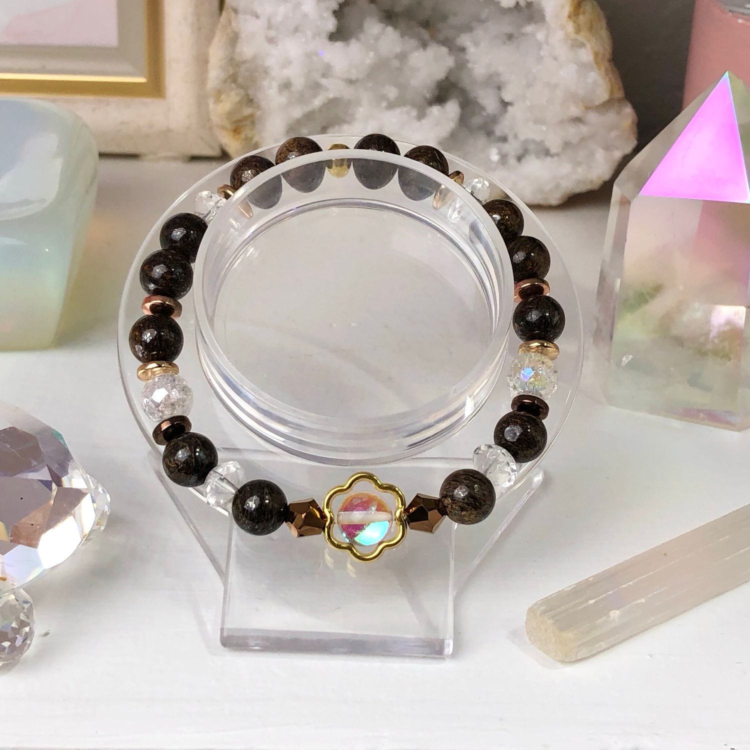 BRONZITE - Crystal Therapy Bracelet - Stretch 7.5”