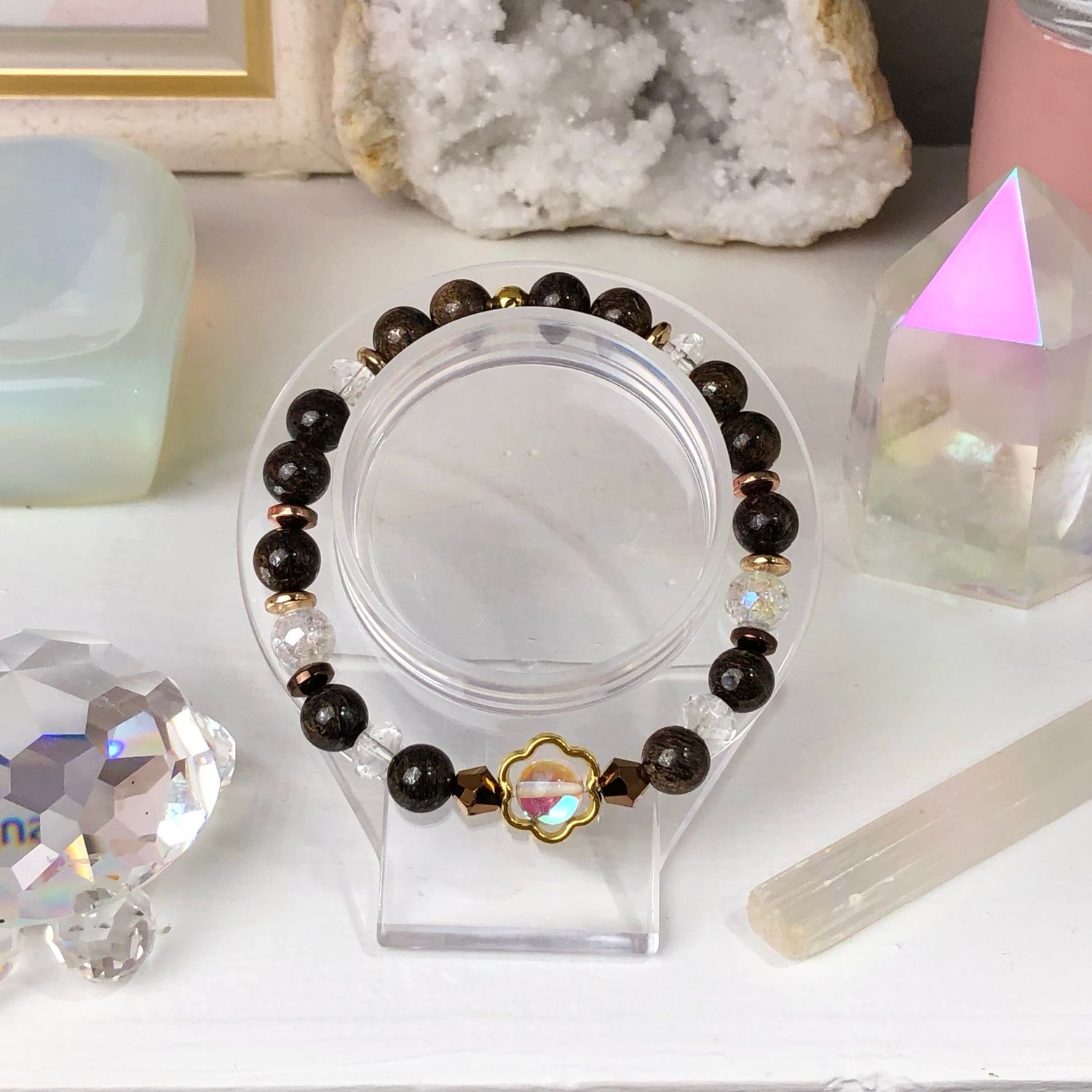 BRONZITE - Crystal Therapy Bracelet - Stretch 7.5”