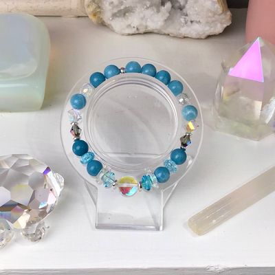 LARIMAR - Crystal Therapy Bracelet - Stretch 7.5” LARIMAR - Crystal Therapy Bracelet - Stretch 7.5”