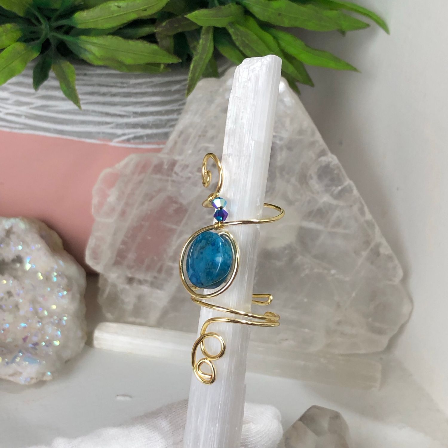 BLUE CRAZY LACE AGATE - Adjustable Ring