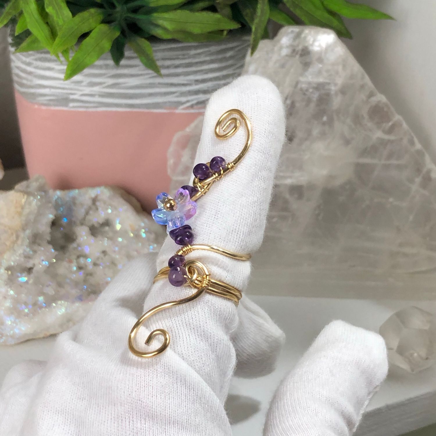 AMETHYST - Adjustable Ring