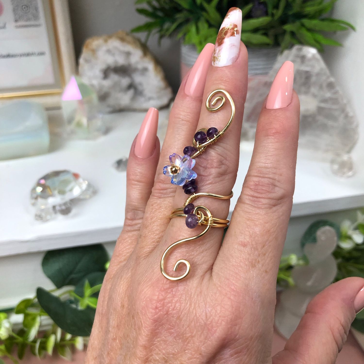 AMETHYST - Adjustable Ring