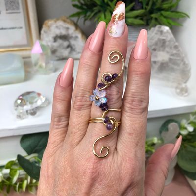 AMETHYST - Adjustable Ring