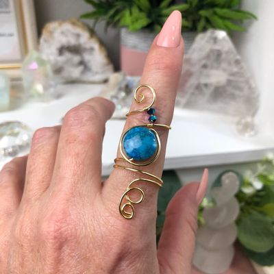 BLUE CRAZY LACE AGATE - Adjustable Ring BLUE CRAZY LACE AGATE - Adjustable Ring