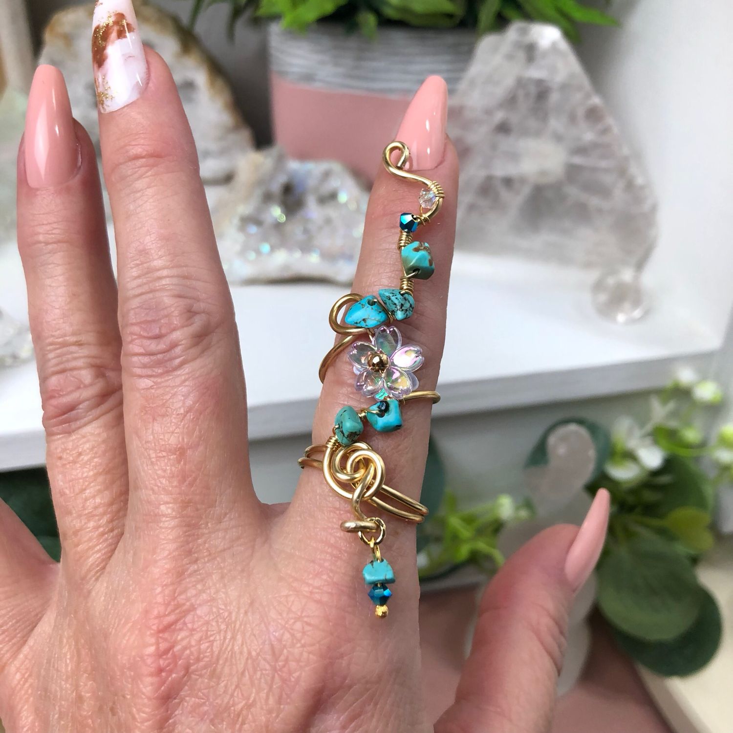CHINESE TURQUOISE - Adjustable Ring