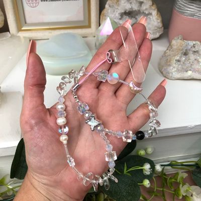 GEMSTONE PHONE BRACELET - Clear Quartz