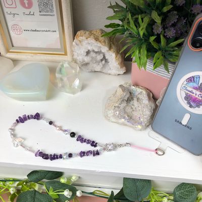 GEMSTONE PHONE BRACELET - Amethyst GEMSTONE PHONE BRACELET - Amethyst