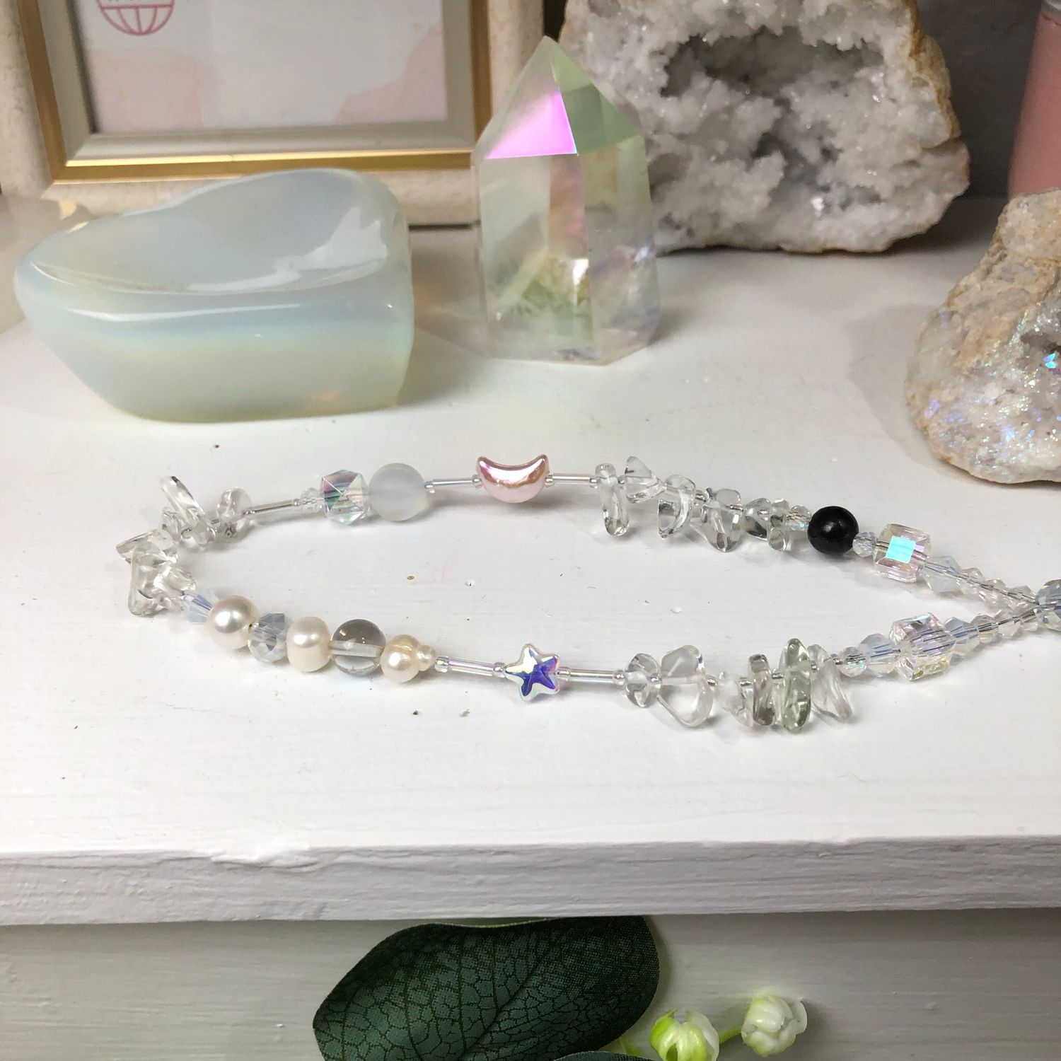 GEMSTONE PHONE BRACELET - Clear Quartz