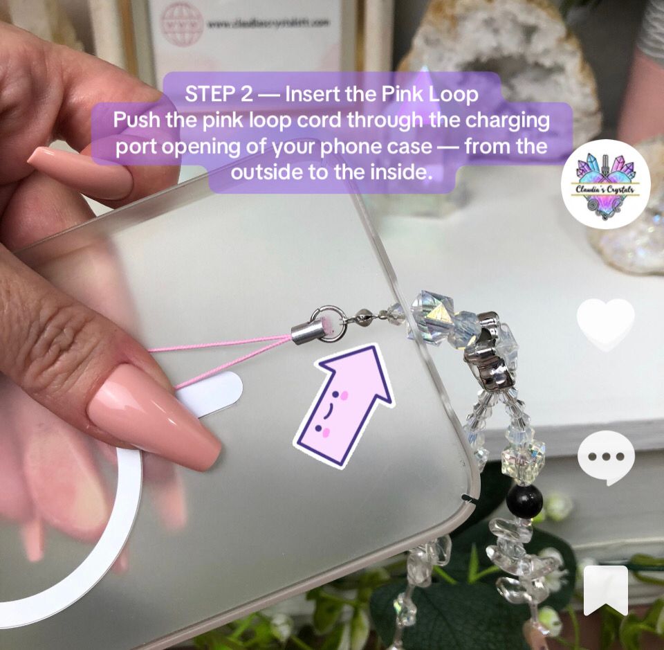 GEMSTONE PHONE BRACELET - Rose Quartz