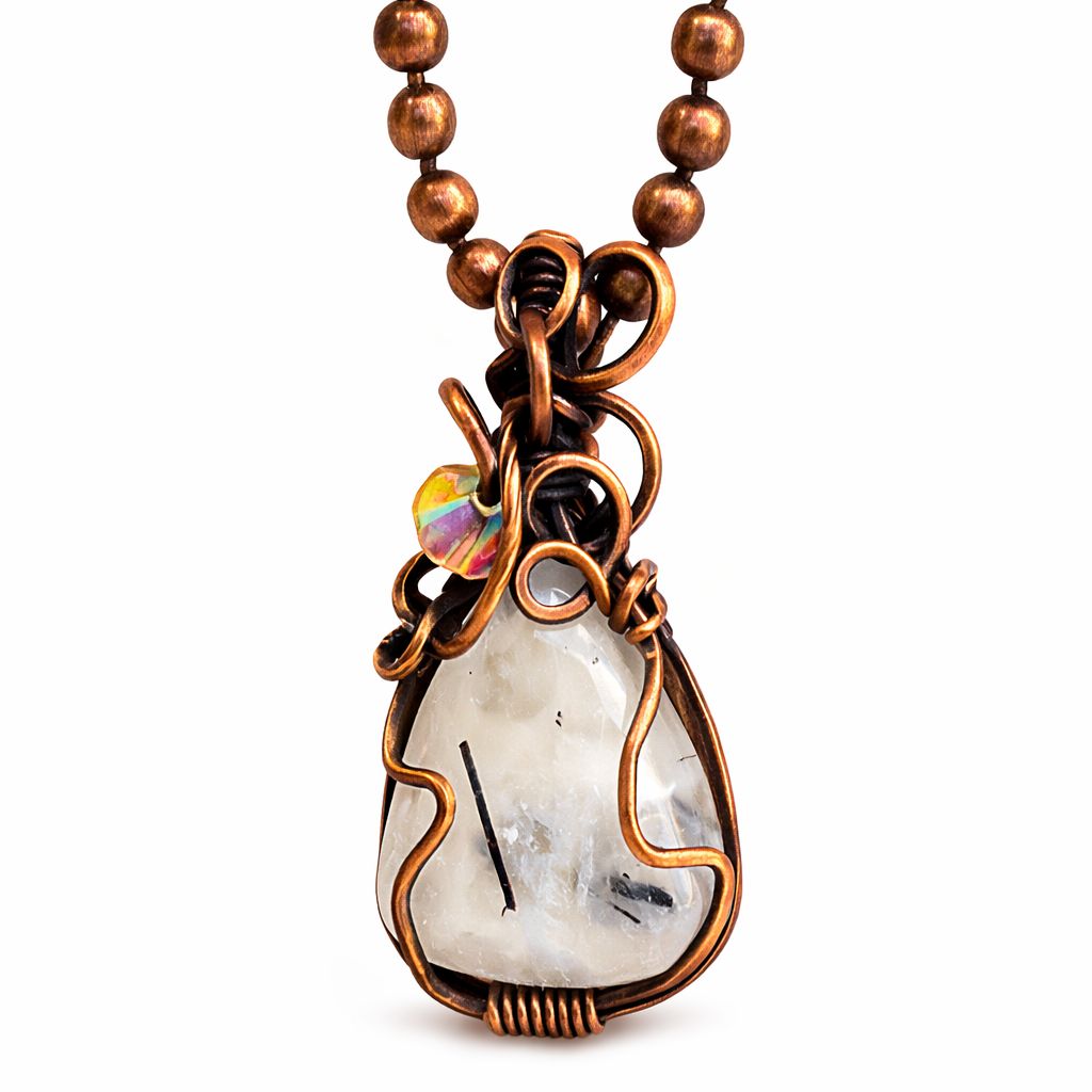 TOURMALINATED QUARTZ - Gemstone Pendant