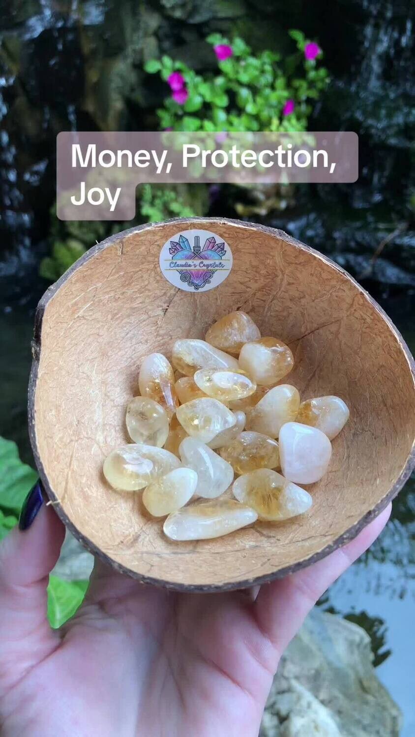 CITRINE – Tumbled Stone – Medium