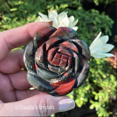 BLOODSTONE FLOWER - 2.4" - India