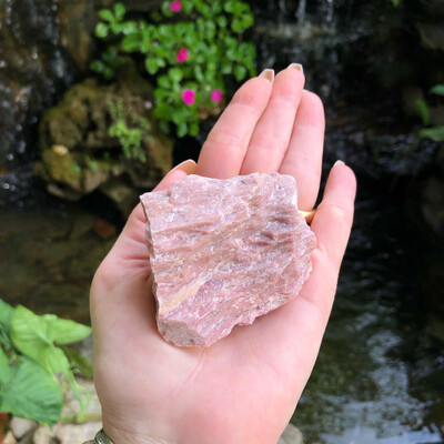 ROSEWOOD OPAL - Natural Raw Stone - PALM SIZE