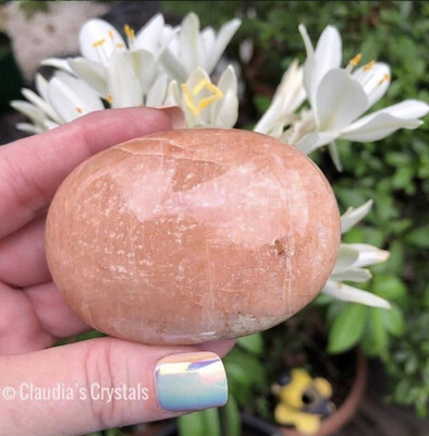 PEACH MOONSTONE - Palm Stone - 6cm