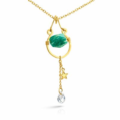 AMAZONITE (Russian) - 14k Gold Filled - Gemstone Crystal Therapy Pendant