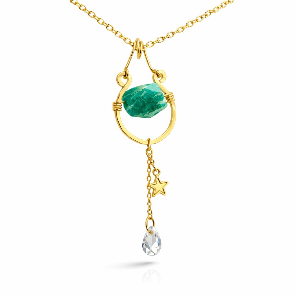 AMAZONITE (Russian) - 14k Gold Filled - Gemstone Crystal Therapy Pendant