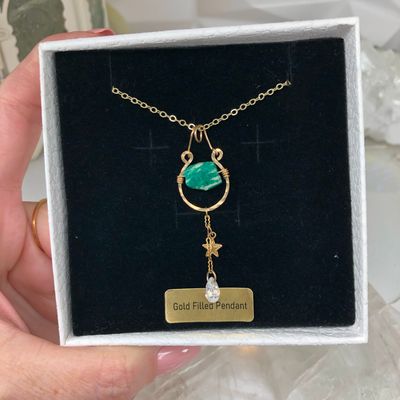 AMAZONITE (Russian) - 14k Gold Filled - Gemstone Crystal Therapy Pendant