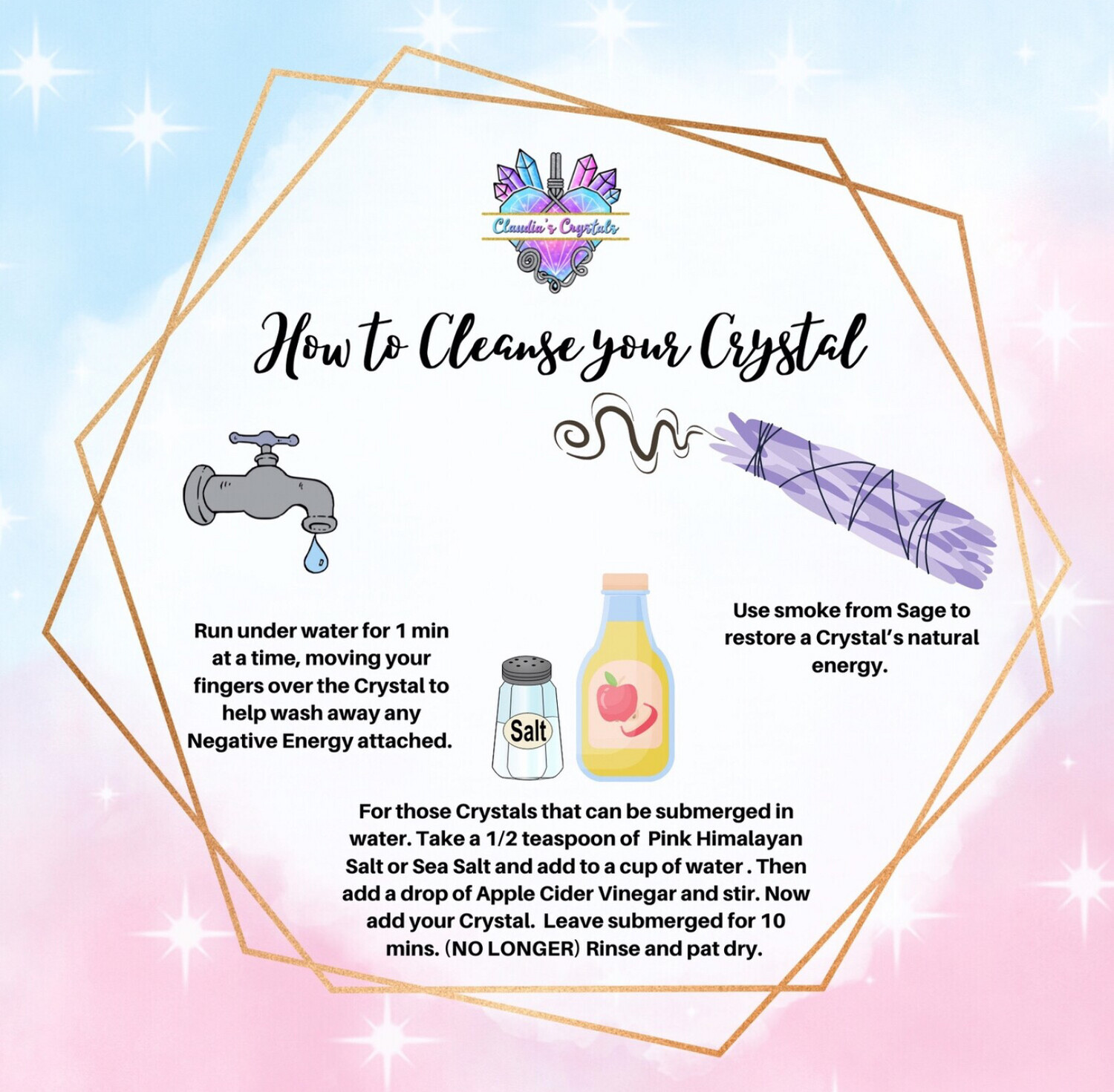 CLEAR QUARTZ (Star Of David) - 14k Gold Filled - Gemstone Crystal Therapy Pendant