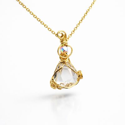 CLEAR QUARTZ (Star Of David) - 14k Gold Filled - Gemstone Crystal Therapy Pendant