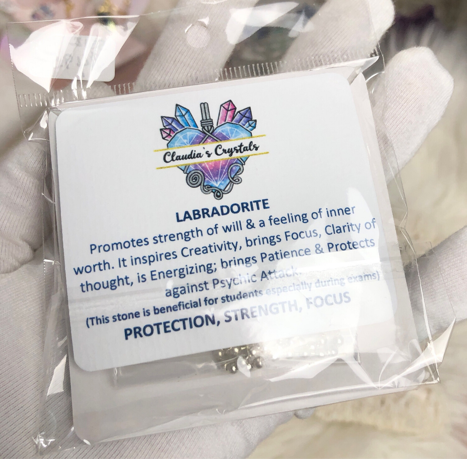 BLUE FLASH LABRADORITE (faceted) - Sterling Silver - Gemstone Crystal Therapy Pendant