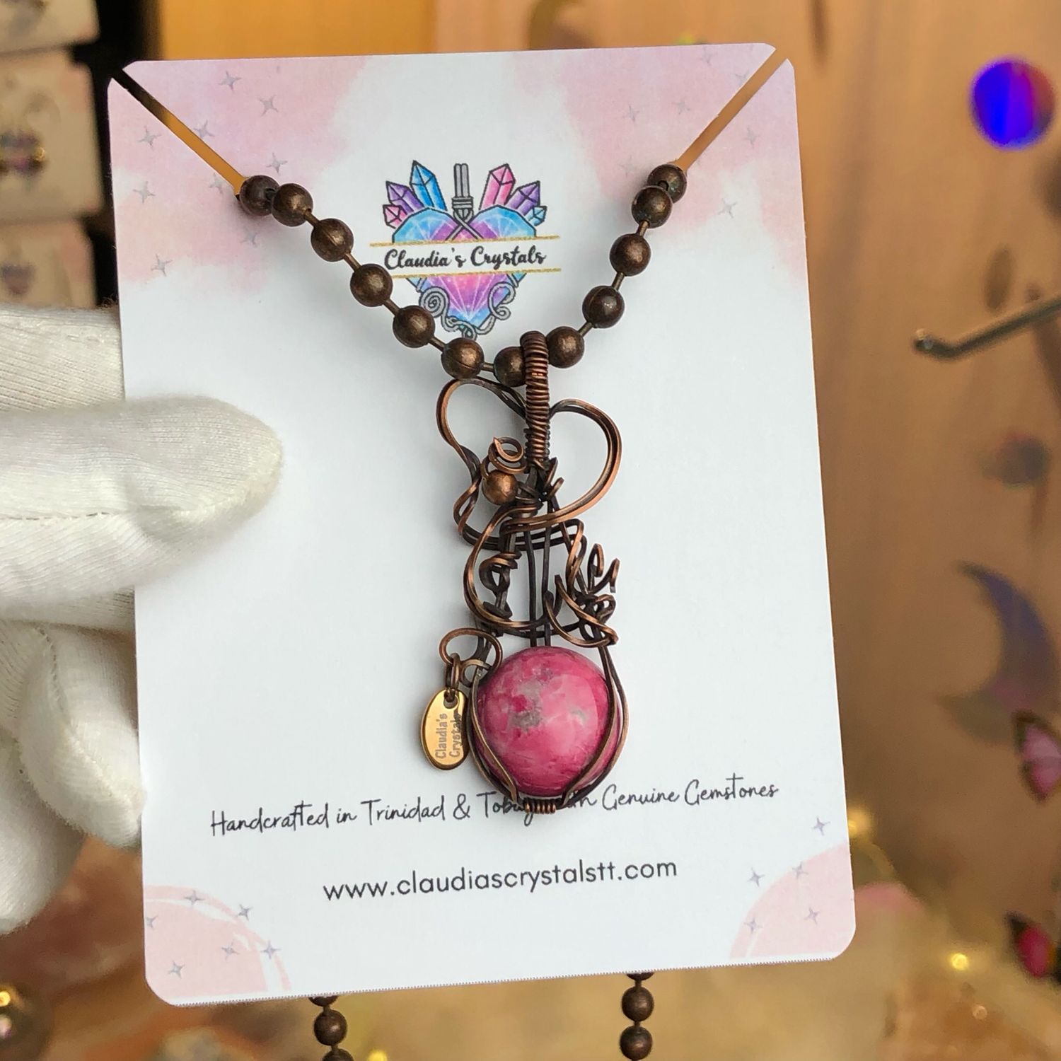 PINK CRAZY LACE AGATE - Gemstone Pendant