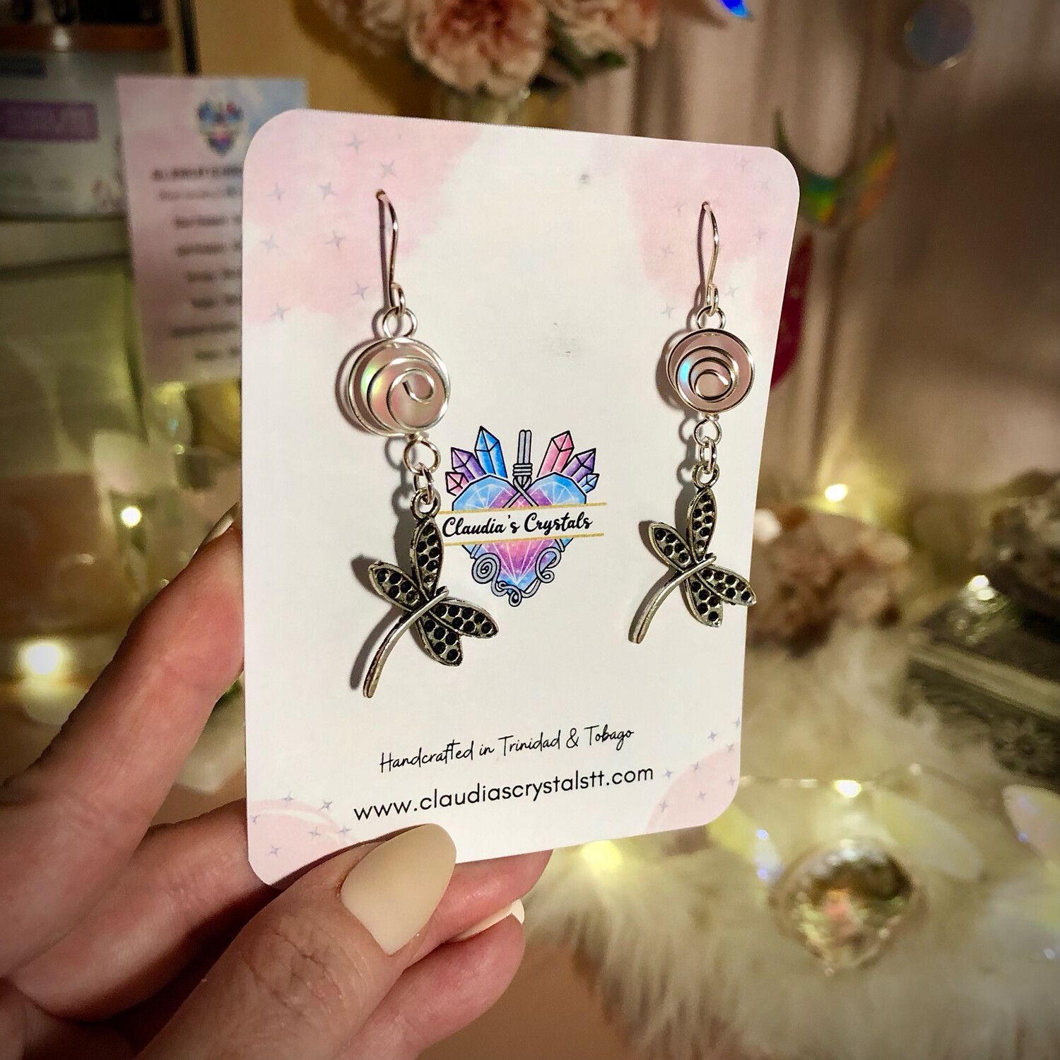 Fantasy Earrings - Silver Plated - Dragonflies
