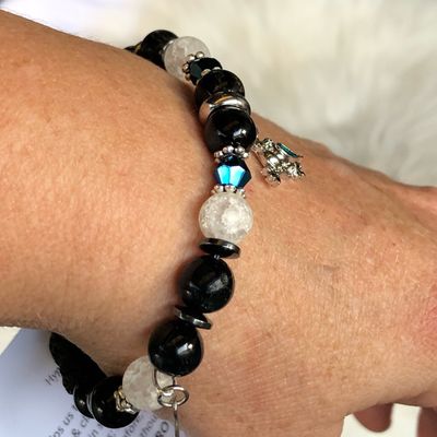 BLUE TIGERS EYE - Gemstone Stretch Bracelet