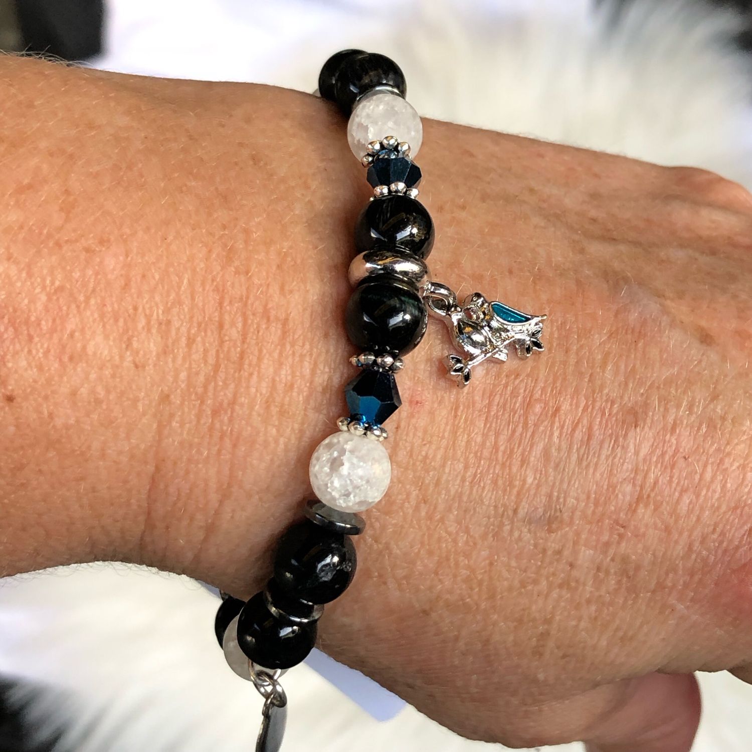 BLUE TIGERS EYE - Gemstone Stretch Bracelet