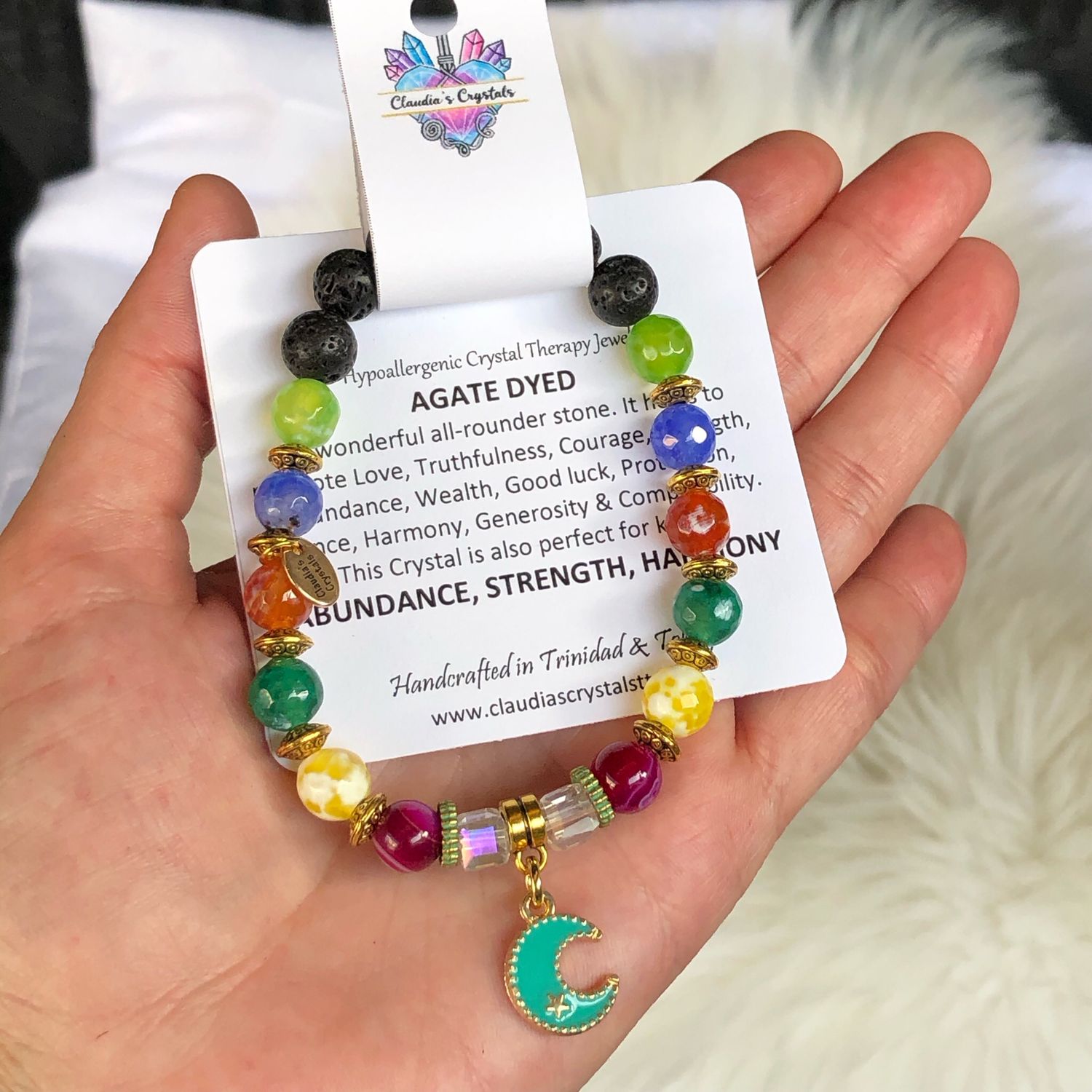 AGATE (dyed) - Gemstone Stretch Bracelet