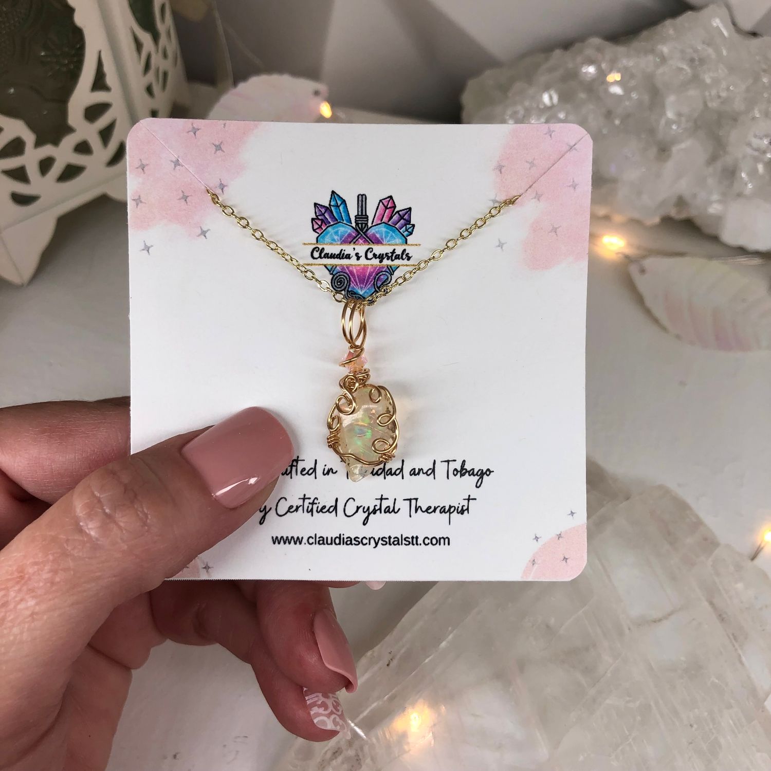 RAW ETHIOPIAN FIRE OPAL - 14k Gold Filled - Gemstone Crystal Therapy Pendant