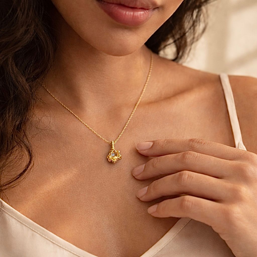 CITRINE - Gem Quality - 14k Gold Filled - Gemstone Crystal Therapy Pendant