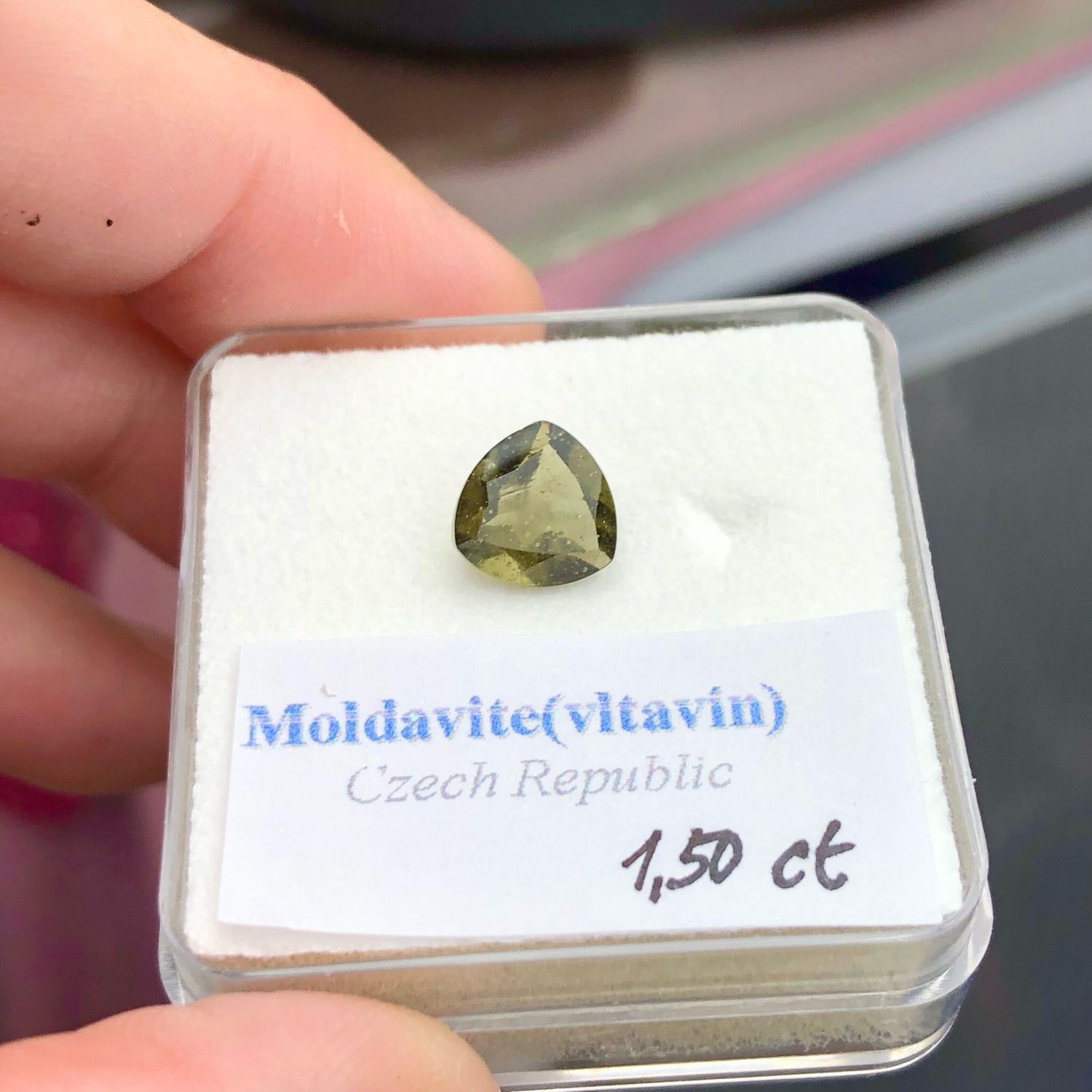 MOLDAVITE (1.5 Carat) - 14k Gold Filled - Gemstone Crystal Therapy Pendant