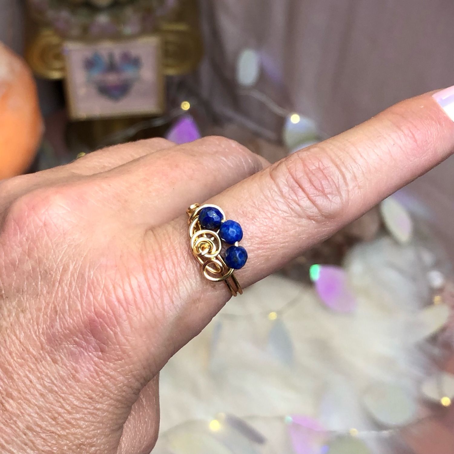 LAPIS LAZULI - Gemstone Adjustable Ring