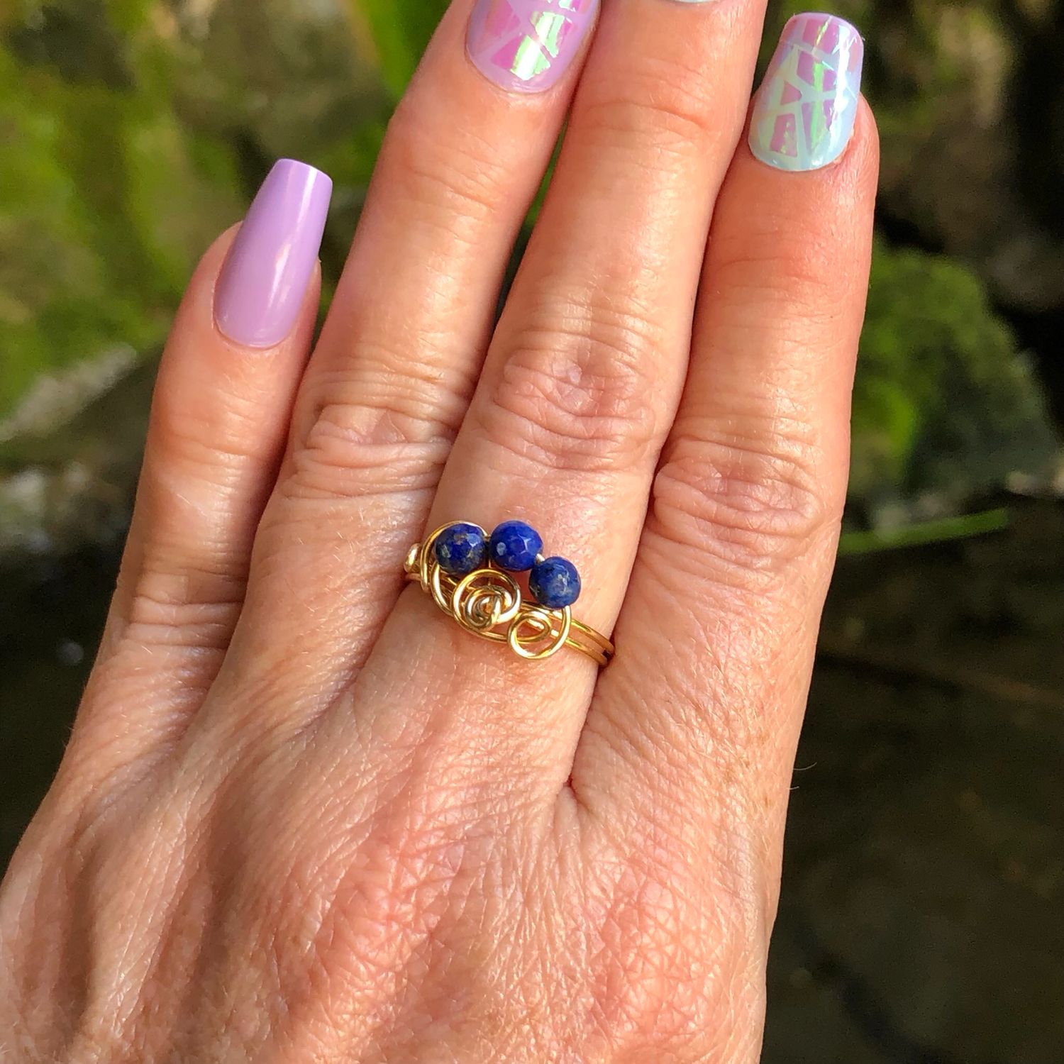 LAPIS LAZULI - Gemstone Adjustable Ring