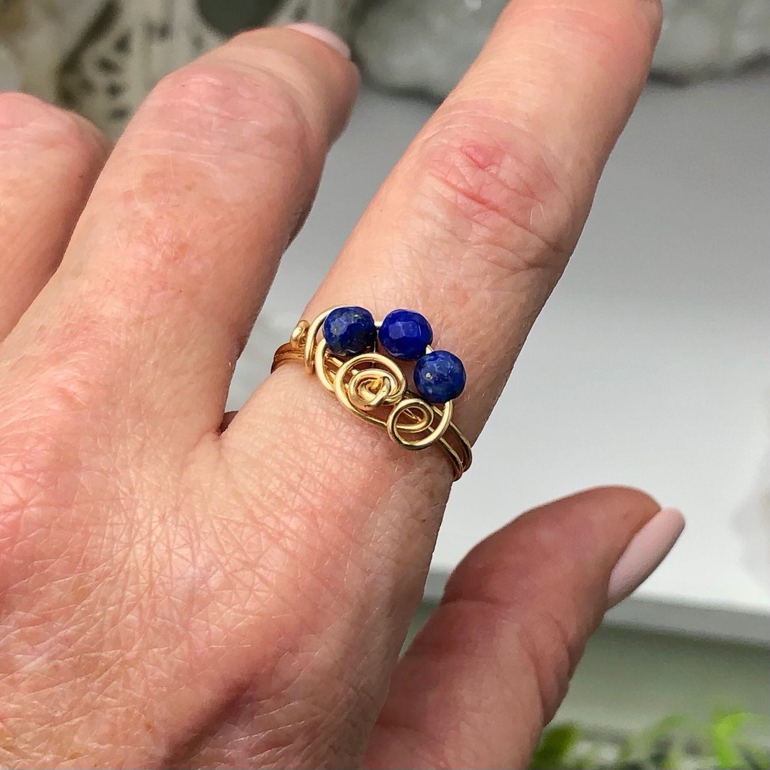 LAPIS LAZULI - Gemstone Adjustable Ring