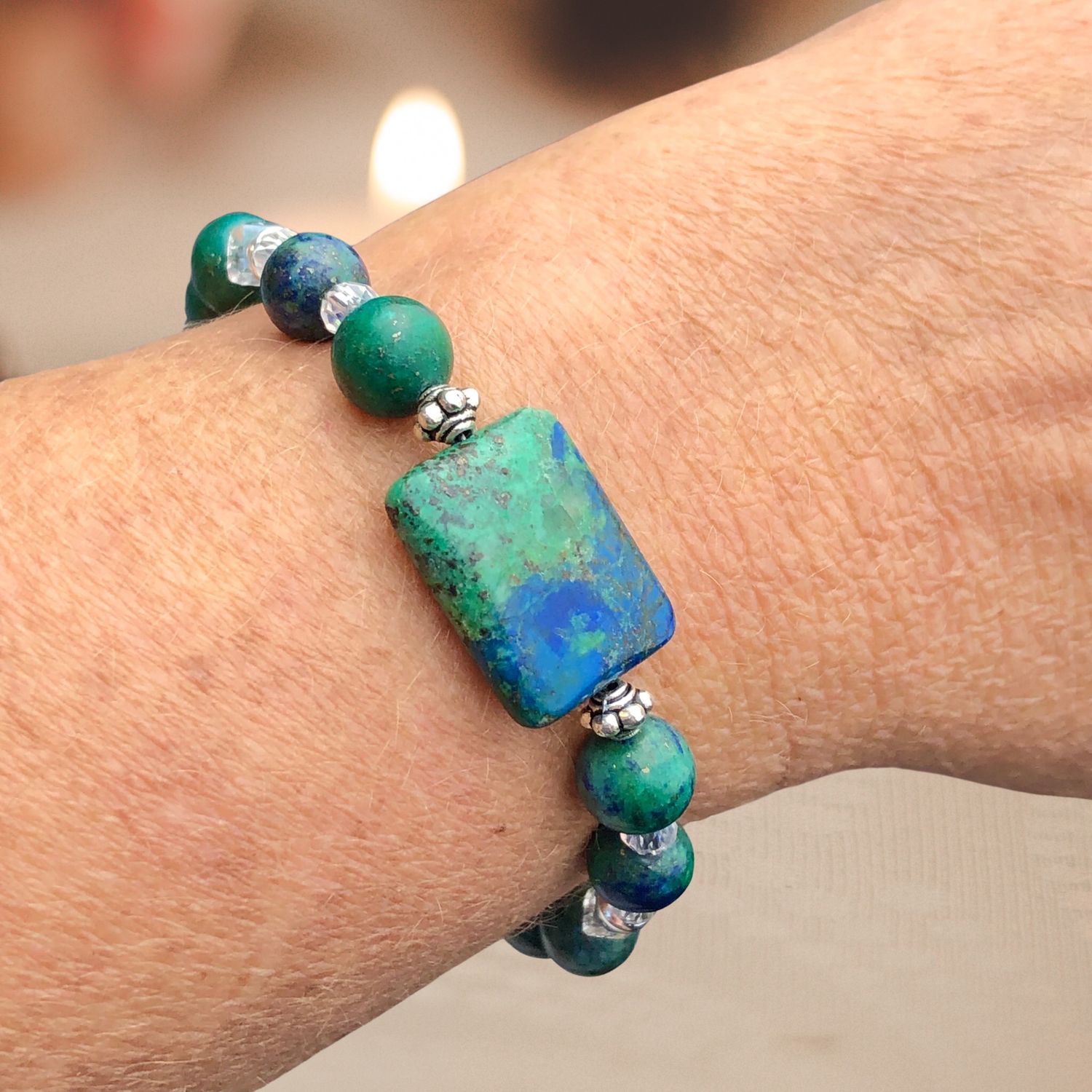 AZURITE - Gemstone Adjustable Bracelet