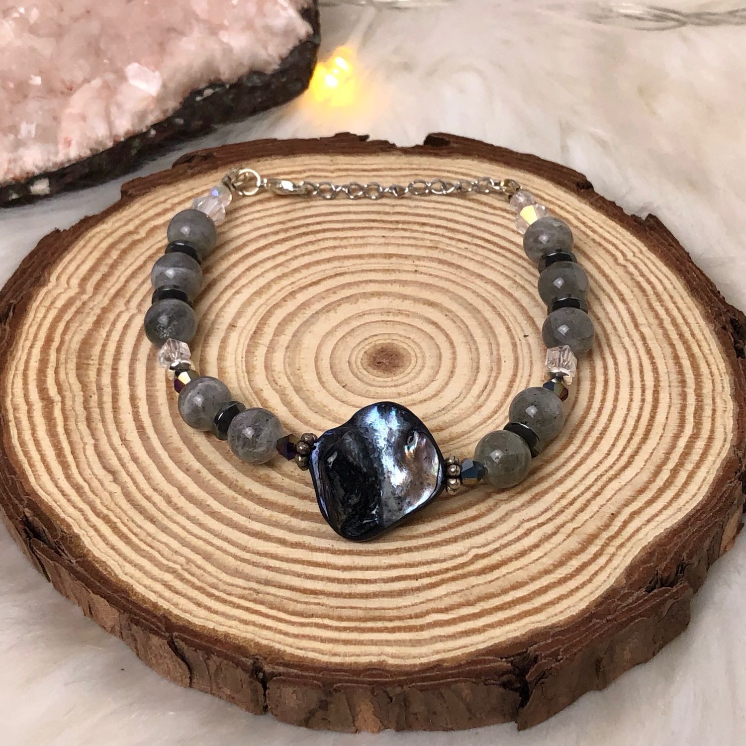 LABRADORITE - Adjustable Crystal Therapy Bracelet