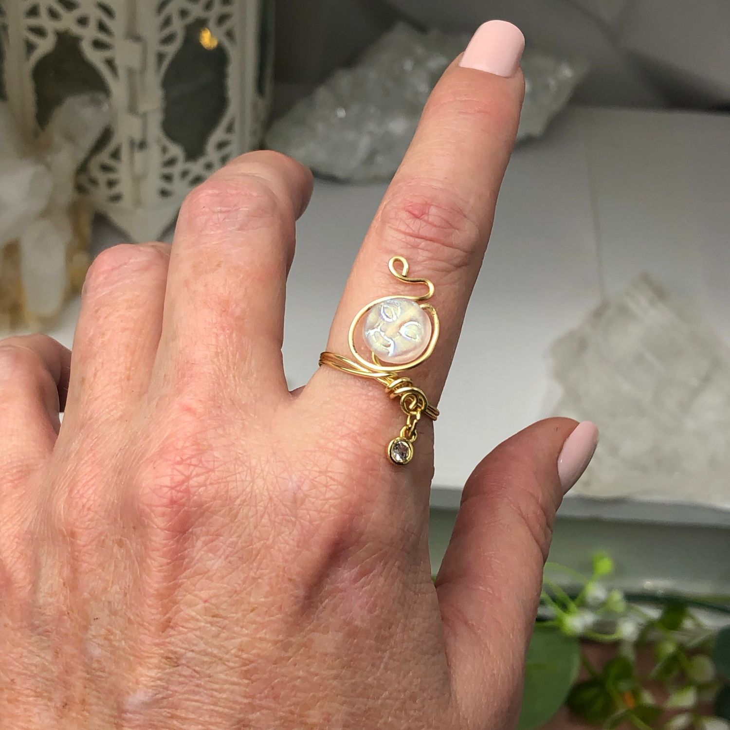 MOON PHASE - Adjustable Ring - Gold Plated