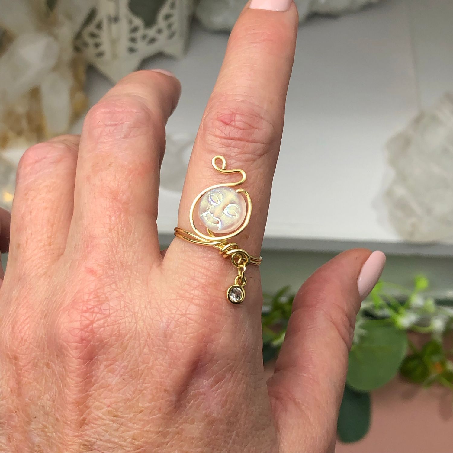 MOON PHASE - Adjustable Ring - Gold Plated