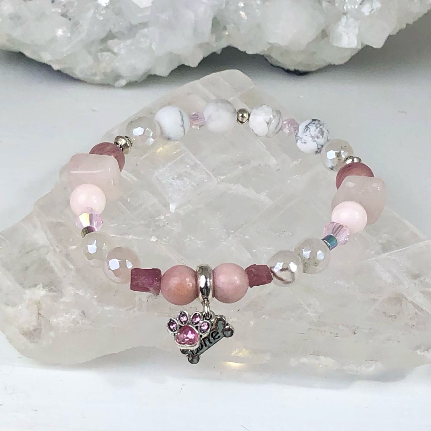 SELF LOVE - Crystal Therapy Bracelet – Stretch 7.5”